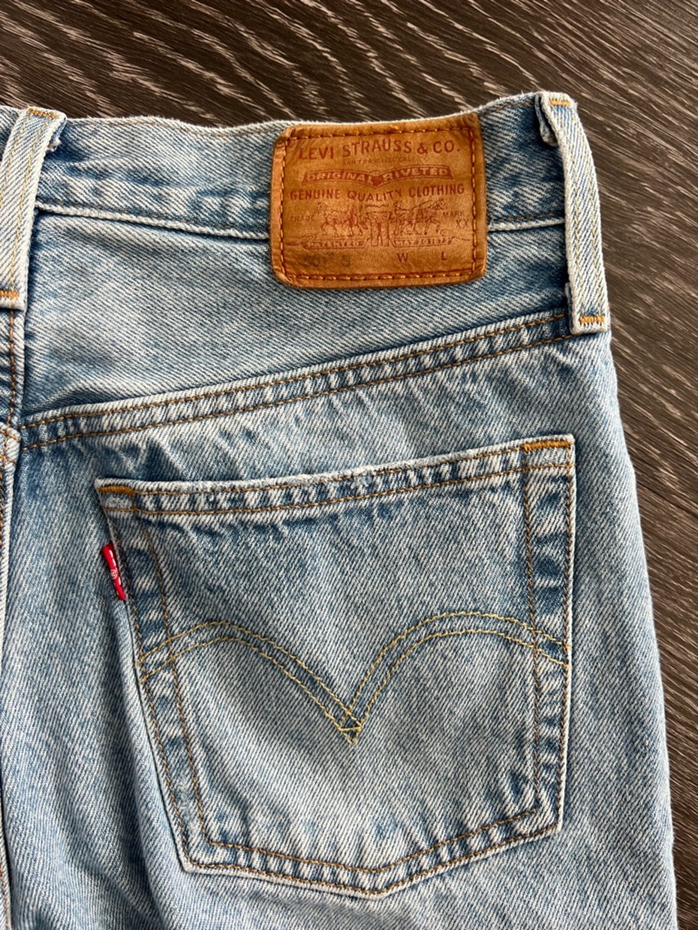 Levi's Premium Distressed 501 S Skinny Big E High-Rise Jeans - Picture 13 of 14